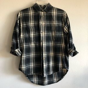 Madewell 3/4 Sleeve Button Down Flannel